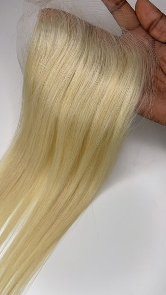 BLONDE RAW HAIR CLOSURE #60C